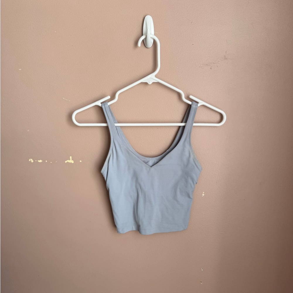 Lululemon Athletica Blue Sleeveless Crop Tank Top